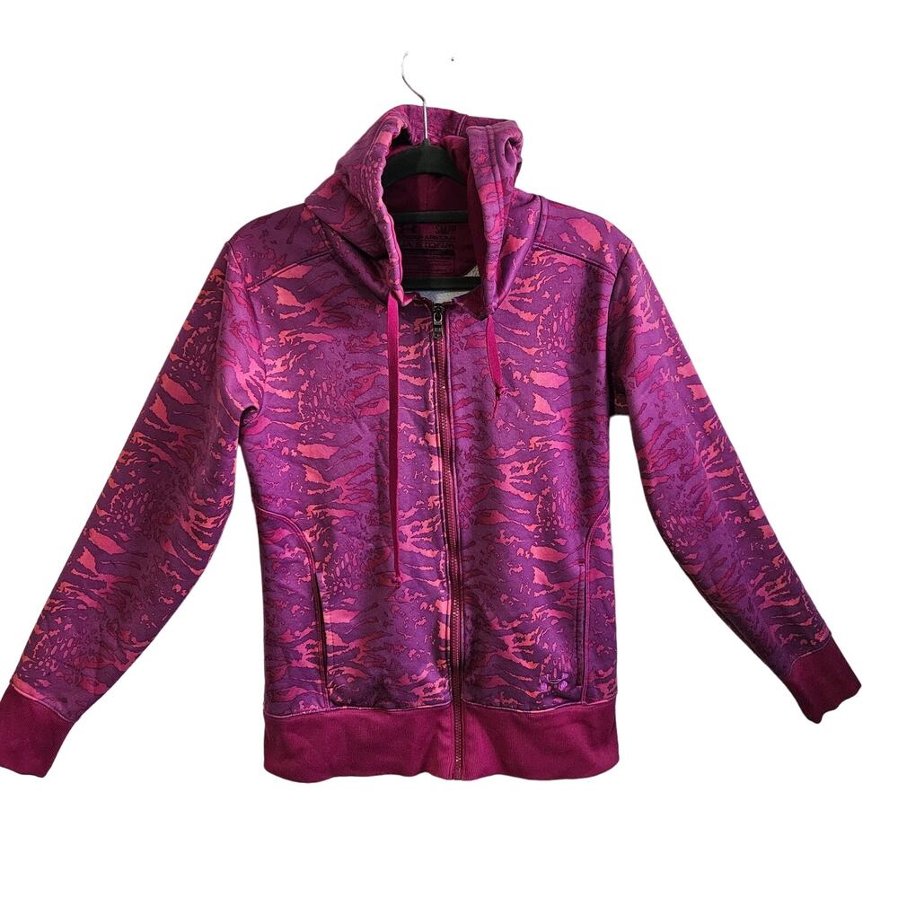 Under Armour Women's S Storm Full Zip Hoodie Purple Pink Animal Print Swirl